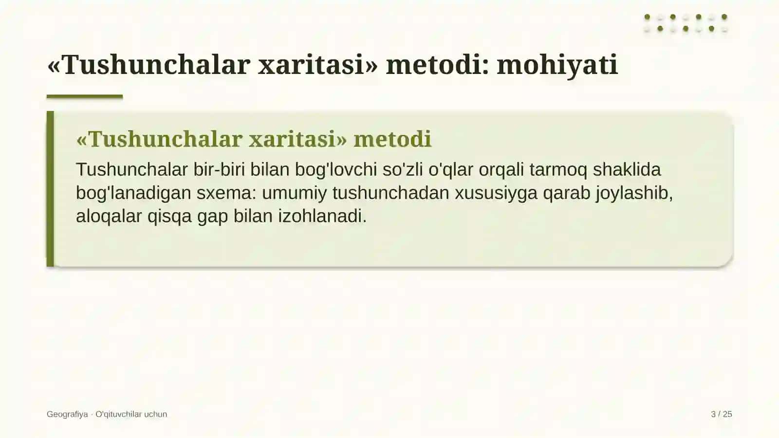 geografiya darslarida tushunchalar xaritasi metodidan foydalanish 9005 3