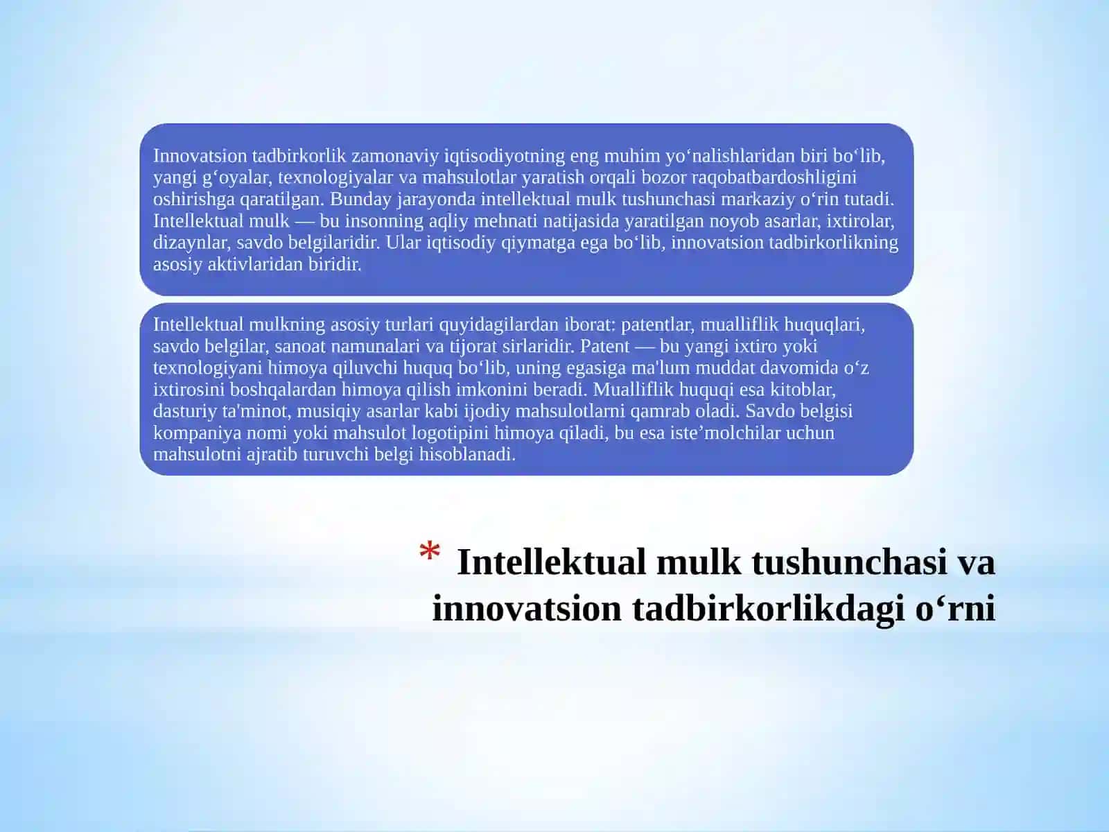 INNOVATSION TADBIRKORLIKDA INTELLEKTUAL MULKNI HIMOYALASH 3