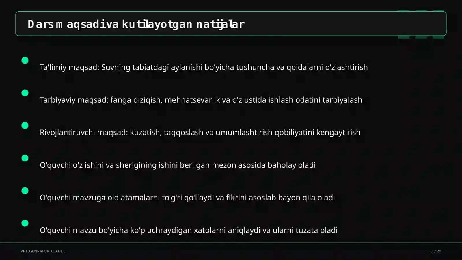 Suvning tabiatdagi aylanishi (2-sinf) 3