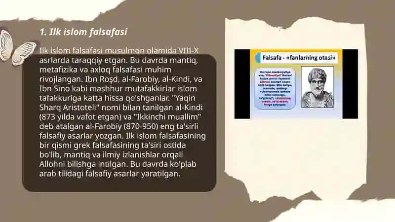 Ilk o'rta asr sharq falsafasi va uyg'onish davri 3