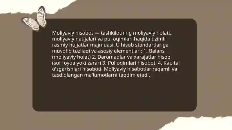 Moliyaviy hisobotlar 3