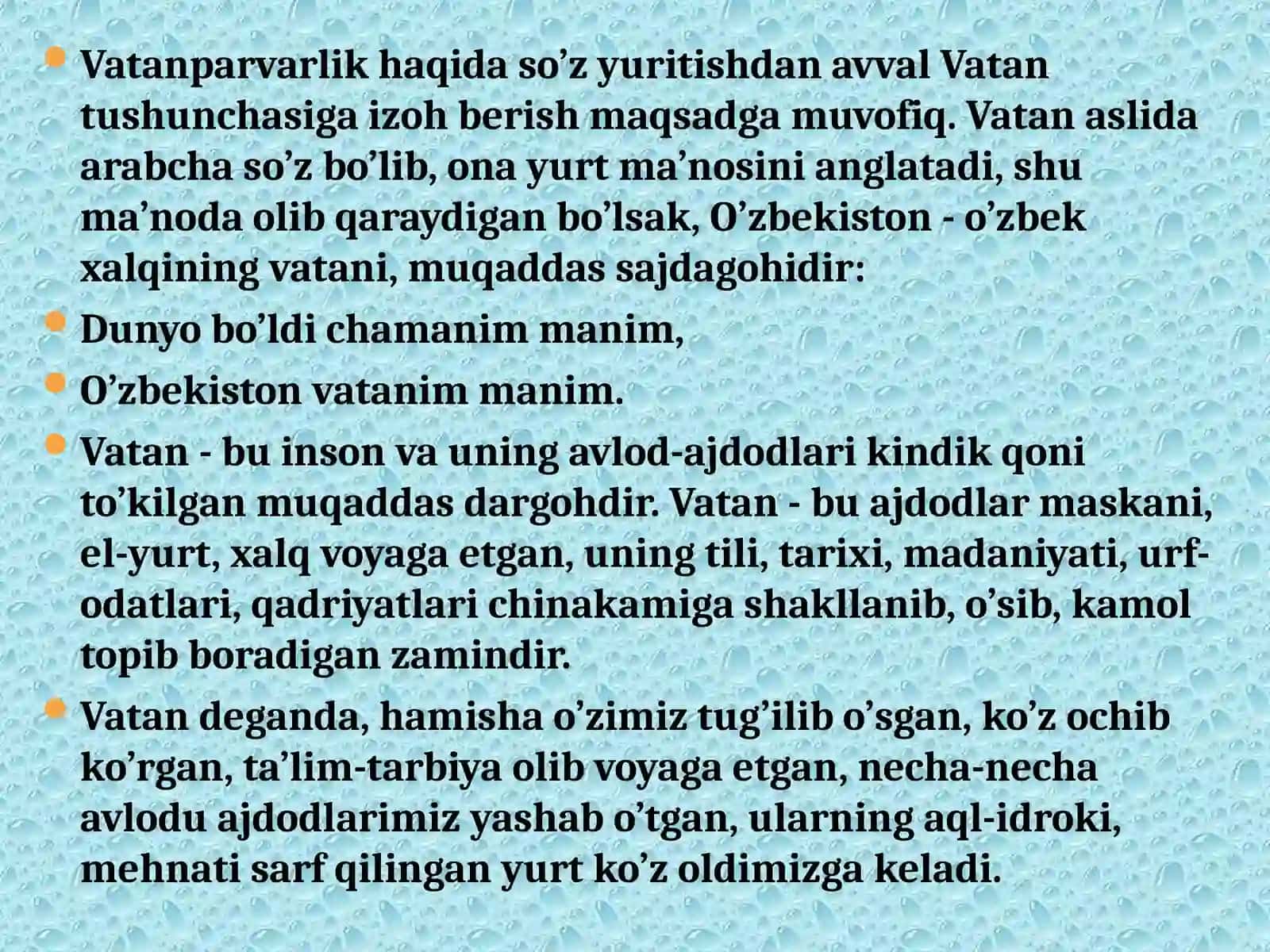 Vatanparvarlikning asosiy jixatlari 3
