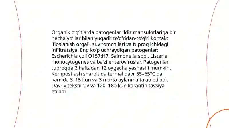 Ildiz mevali sabzavotlar organik oʻgʻitlar solinmaslik sabablari 3