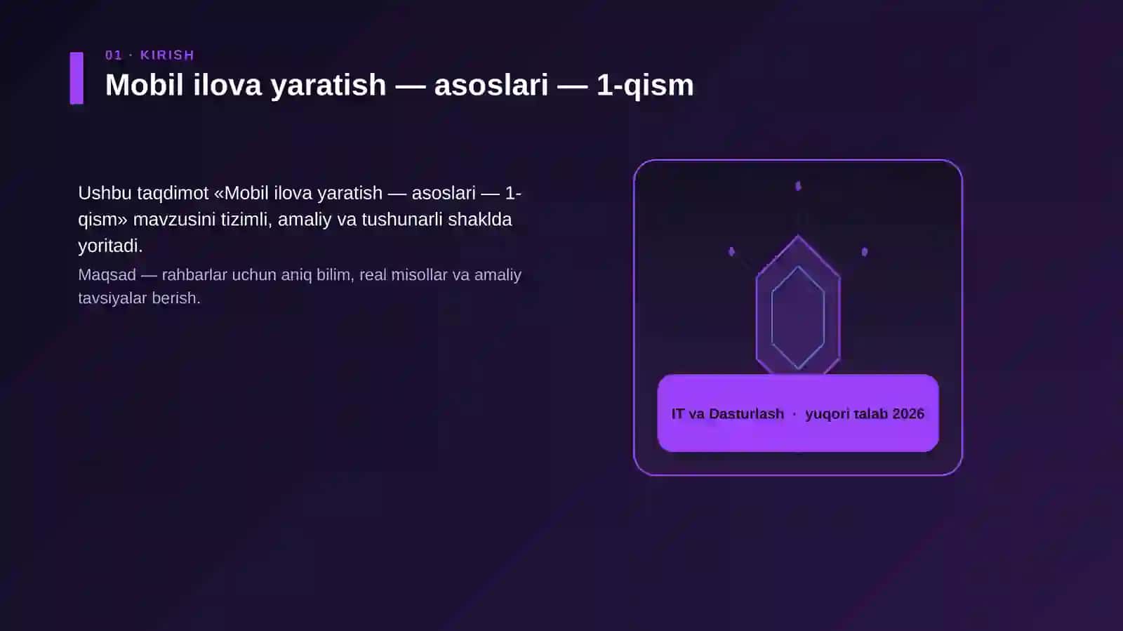 Mobil ilova yaratish — asoslari — 1-qism 3