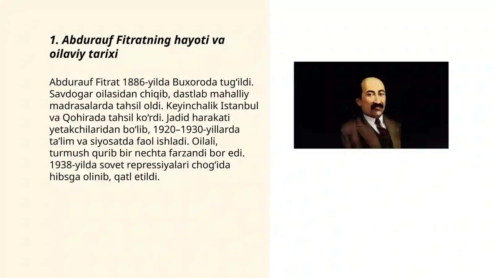 Abdurauf Fitratning hayoti va oilaviy tarixi 3