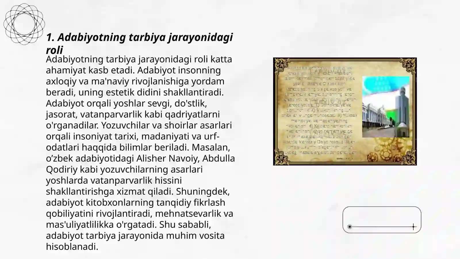Jamiyat tarbiyasida adabiyot va san’atning õrni 3