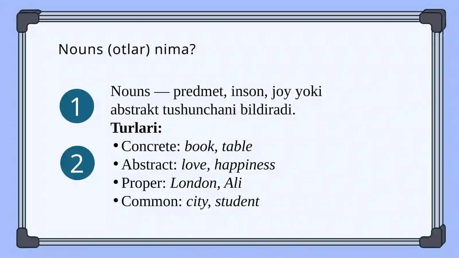 Preposition after nouns 3
