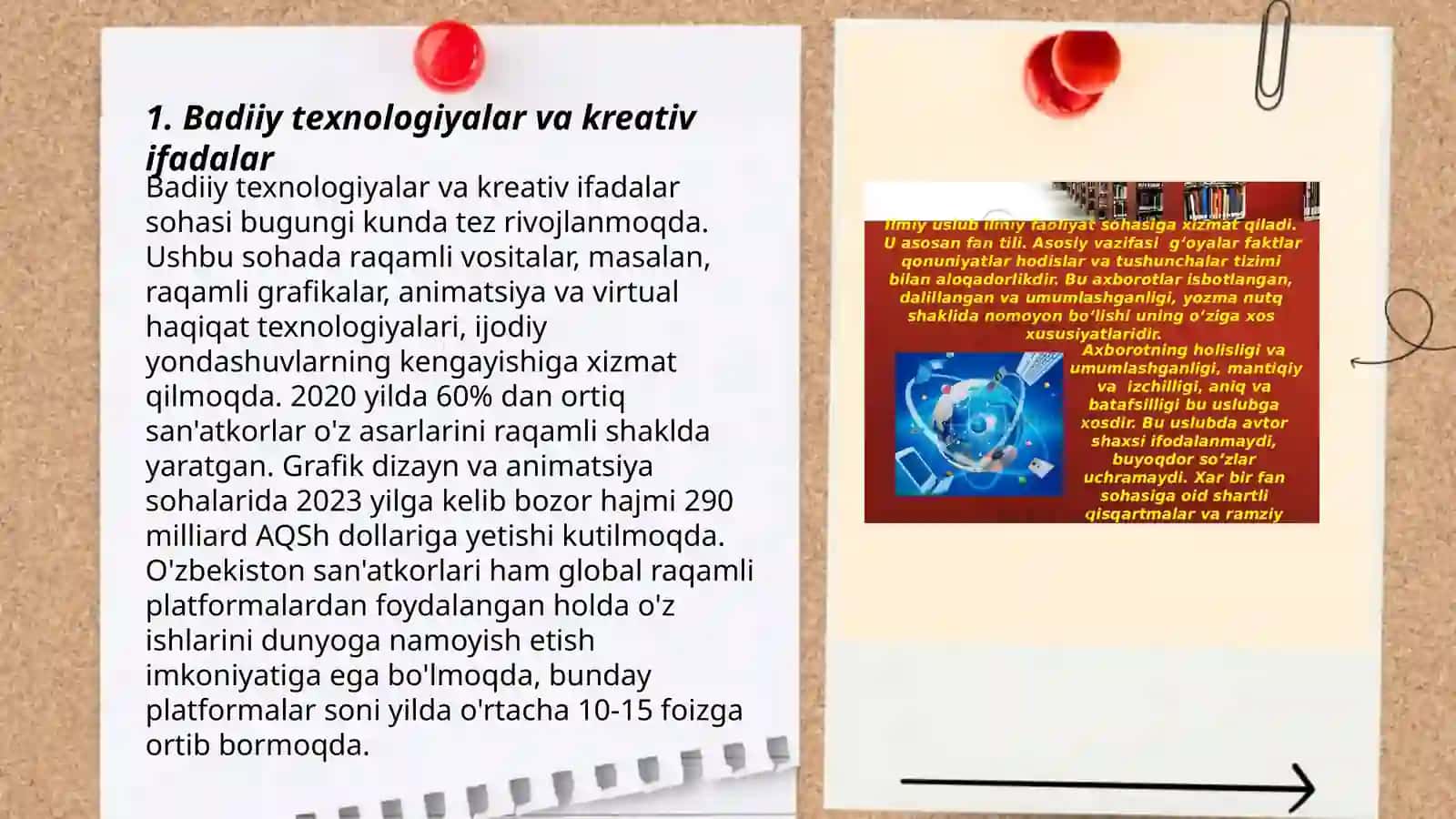 Badiiy texnologiyalar va kreativ ifadalar 3