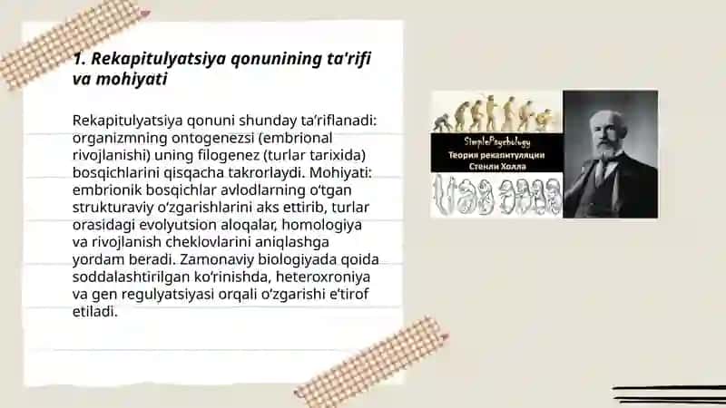 Rekapitulyatsiya qonuni 3