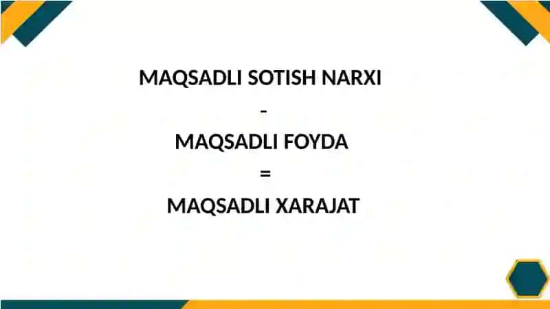 Maqsadli xarajatlar 3