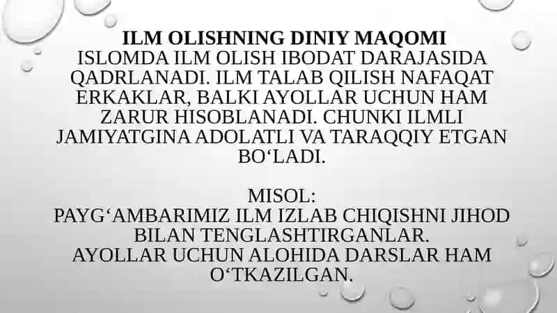 Islomda fan va ilm tushunchasi 3