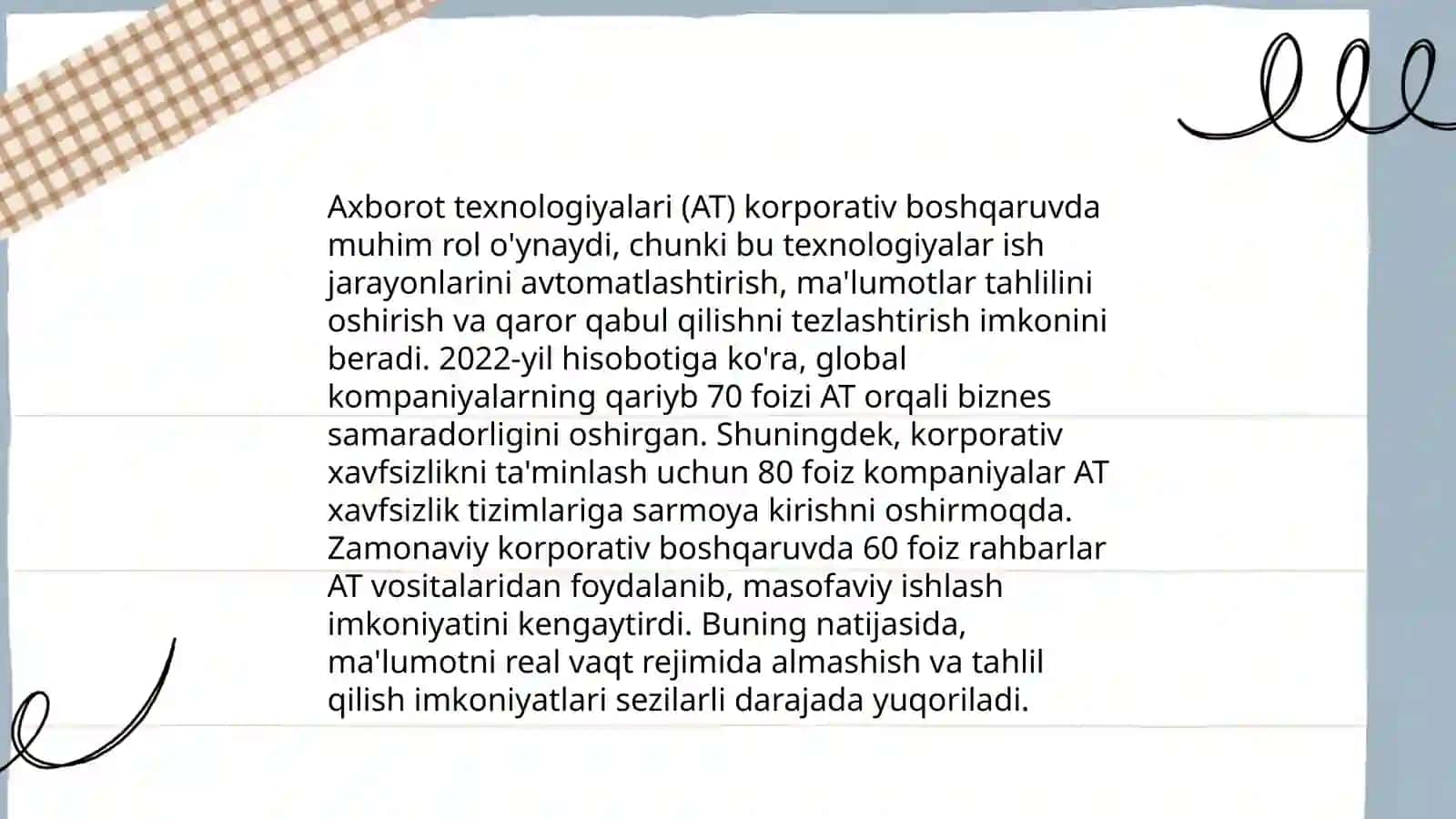 Axborot texnologiyalari korporativ boshqaruvda 3