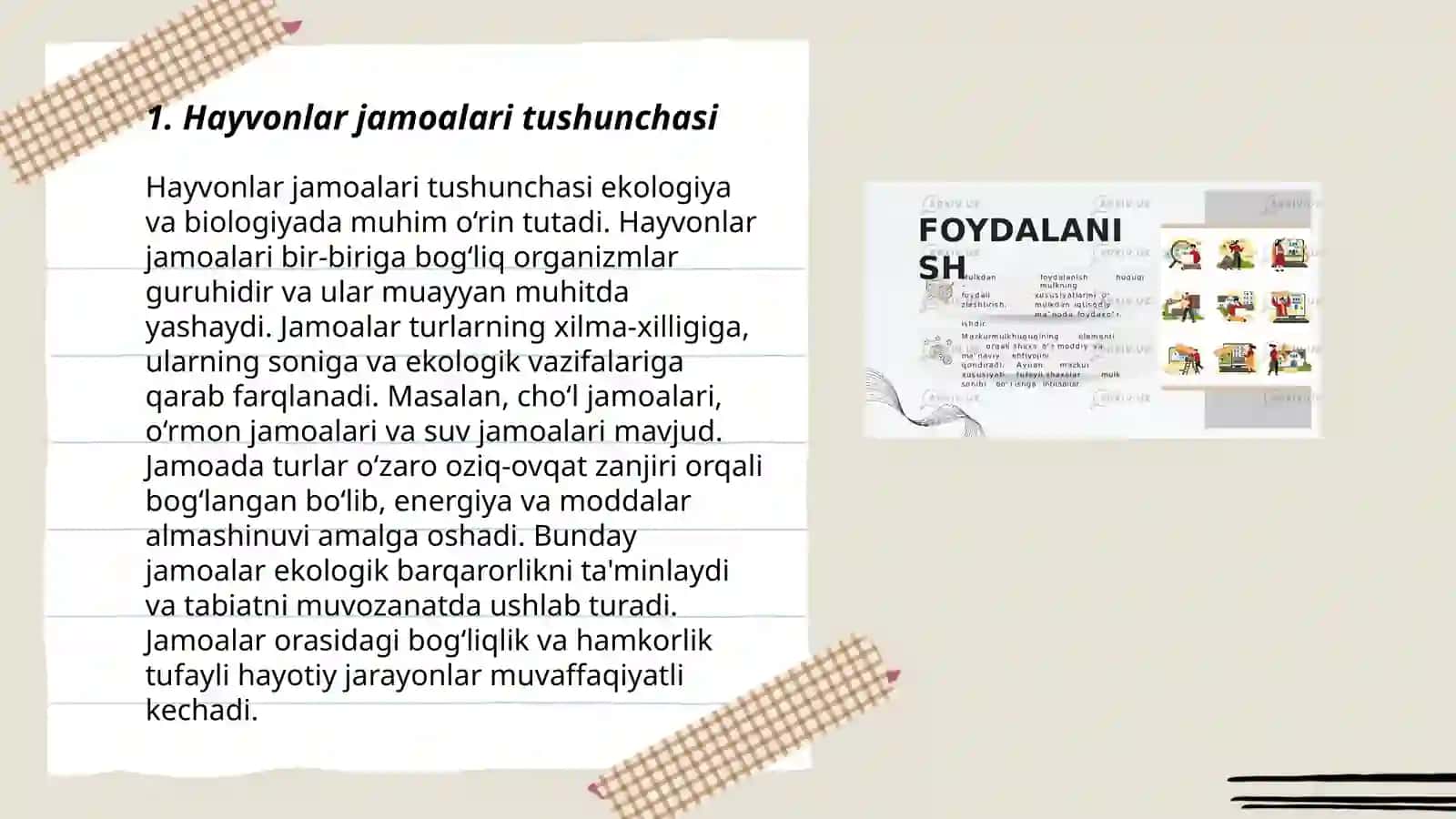 Hayvonlar jamoalari tushunchasi dominantlik va hududiylik jamoalarini tashkil etish omili 3