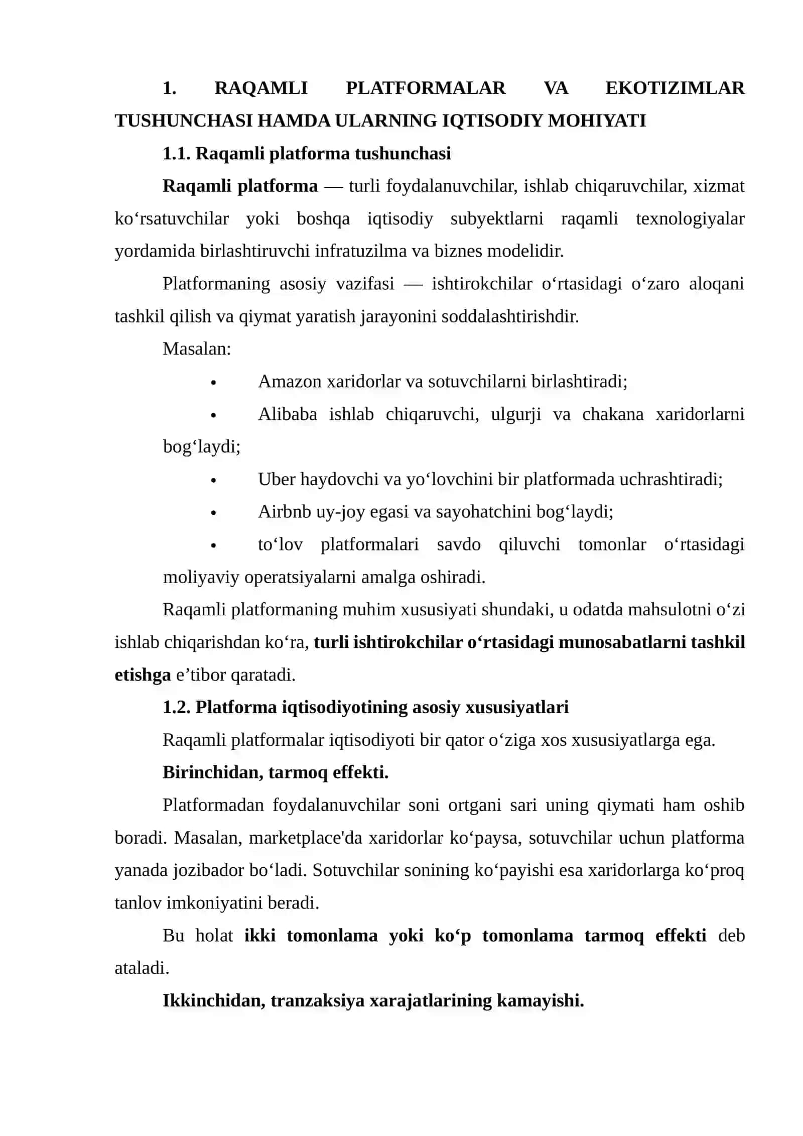 RAQAMLI PLATFORMALAR VA EKOTIZIMLAR IQTISODIYOTI 3
