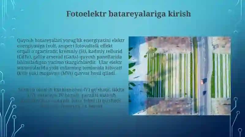 Fotoelektrik batareyalarni ketma ket va parallel ulash 3