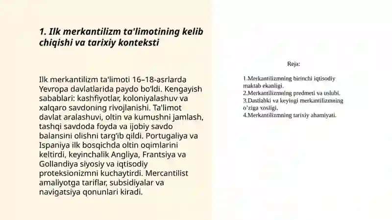 Ilk merkantilizm ta'limoti va uning namoyandalari 3