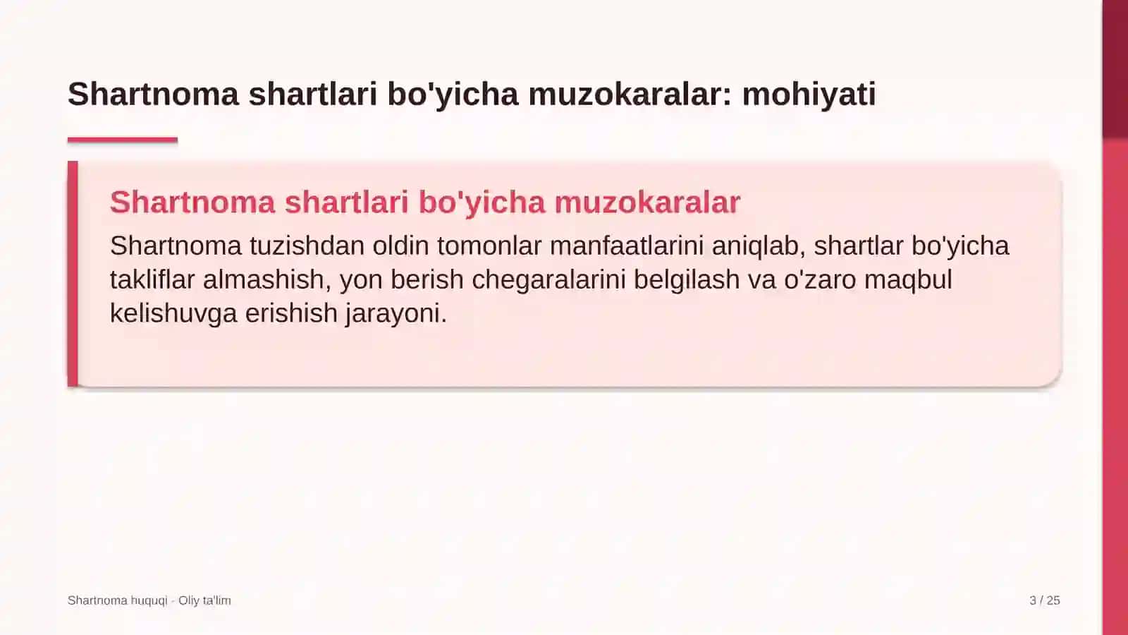 Logistika kompaniyalarida shartnoma shartlari bo'yicha muzokaralar olib borish 3