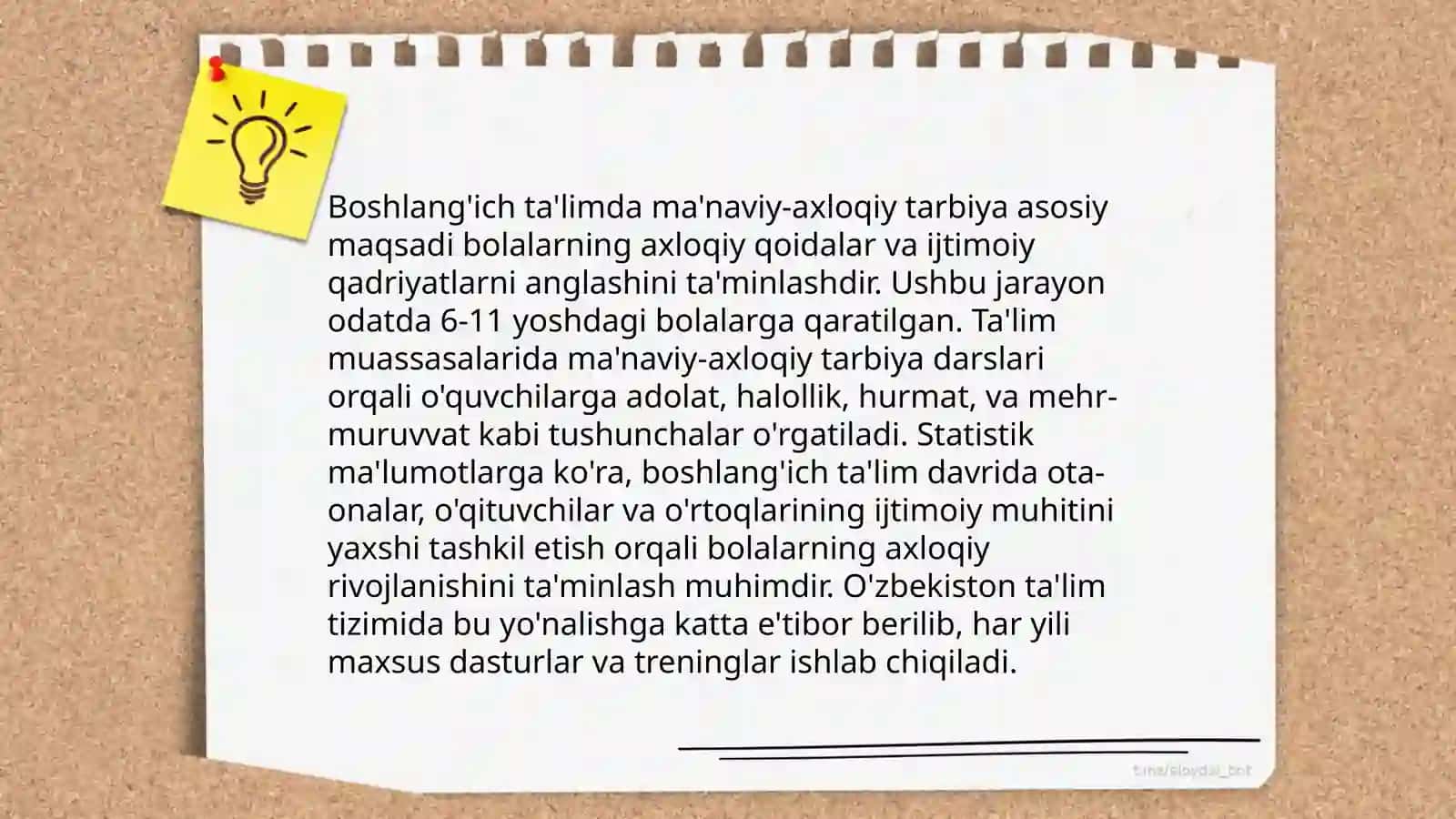 Boshlanģich ta'limda tarbiya turlari 3