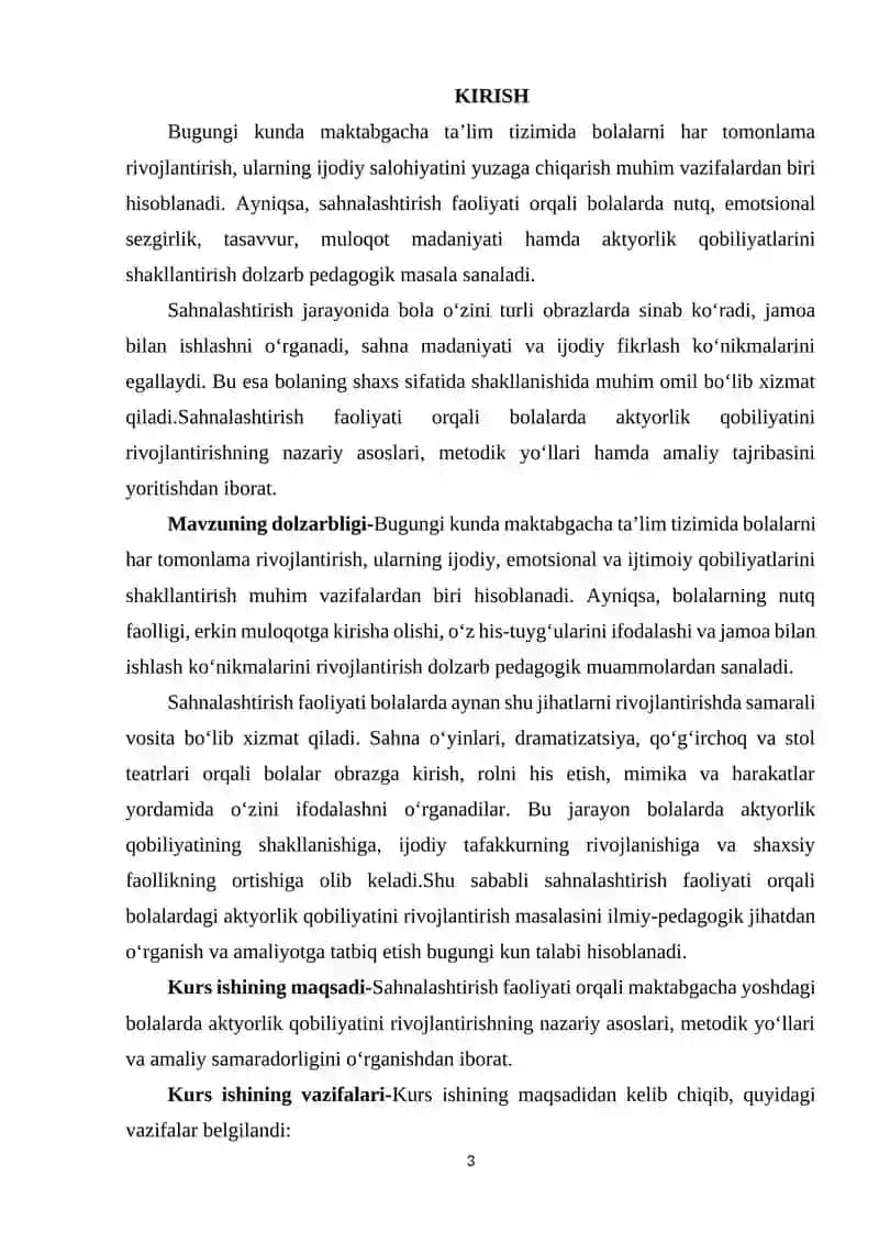 Sahnalashtirish faoliyatida bolalardagi aktyorlik qobilyatini rivojlantirish. 3