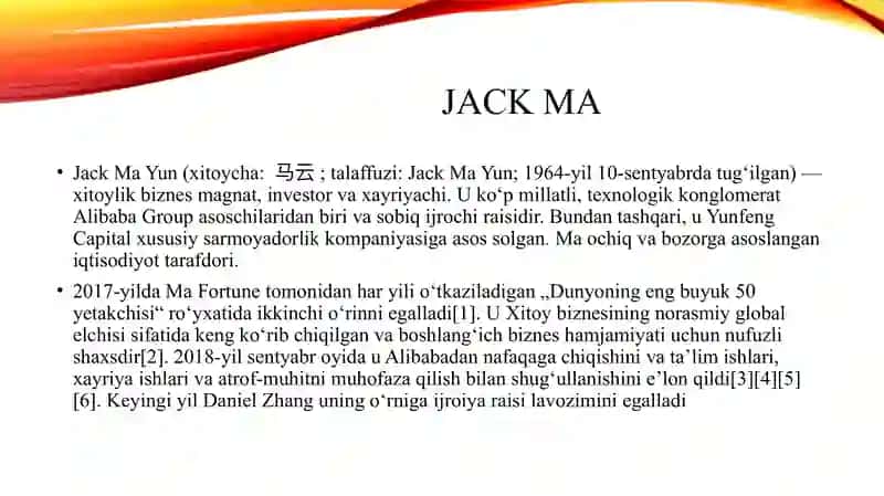 Jek ma ali baba asoschisi 3