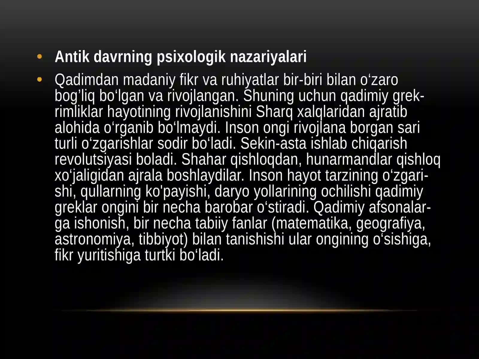 Psixologiyani Dastlabki va O'rtacha Asrlarda Rivojlanishi 3