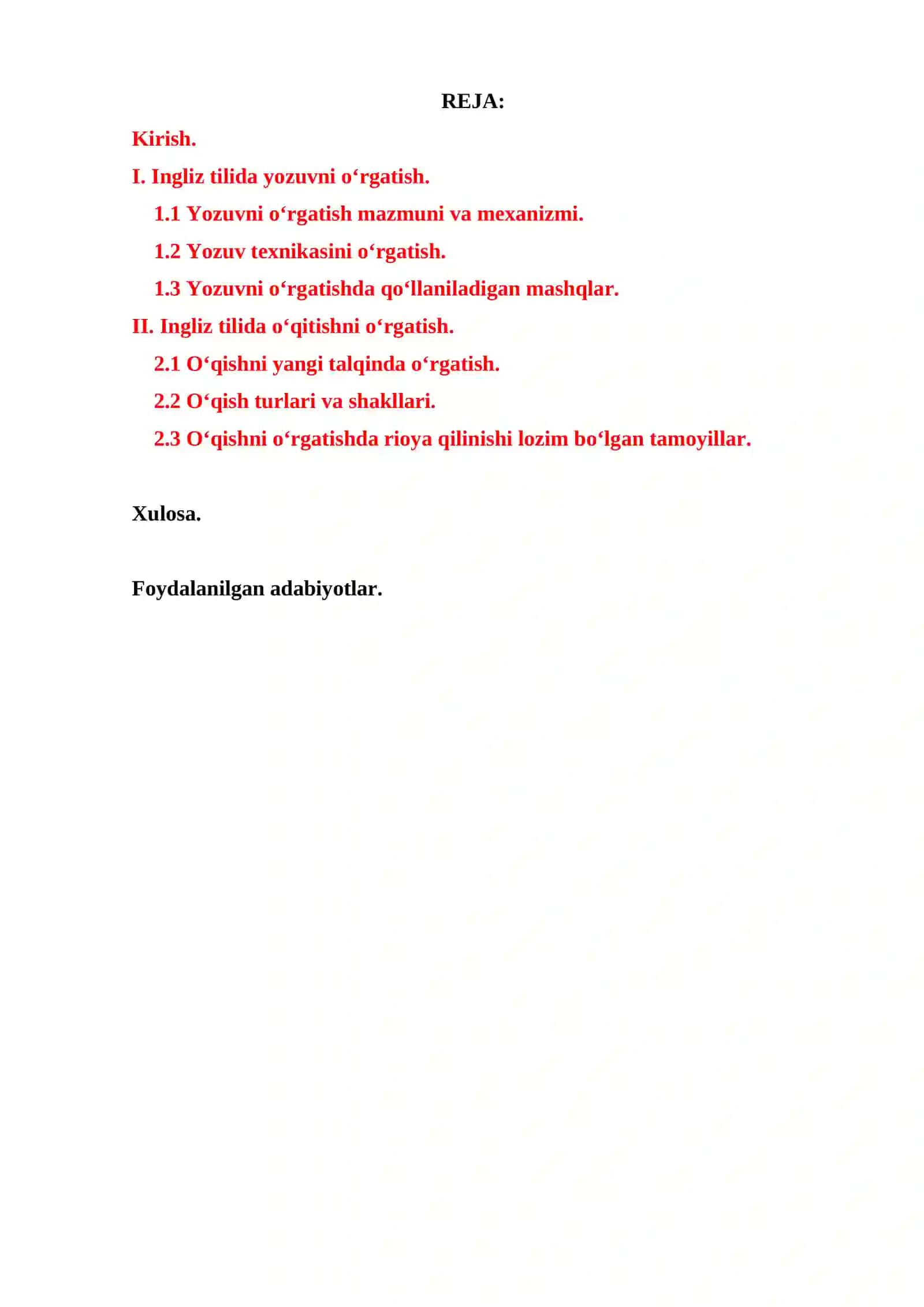 INGLIZ TILI DARSLARIDA SAVOD O‘RGATISH ISHLANMA LOYIHASI 3