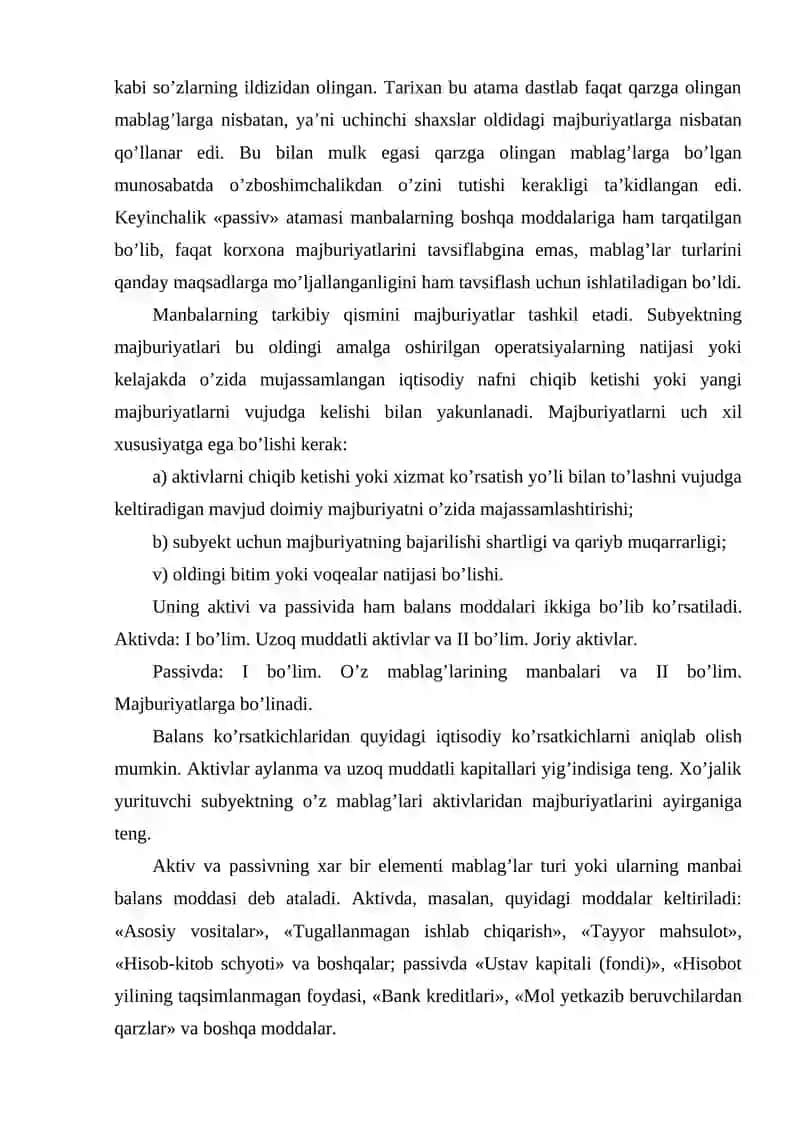 Buxgalteriya balansi va uning tuzilishi 3
