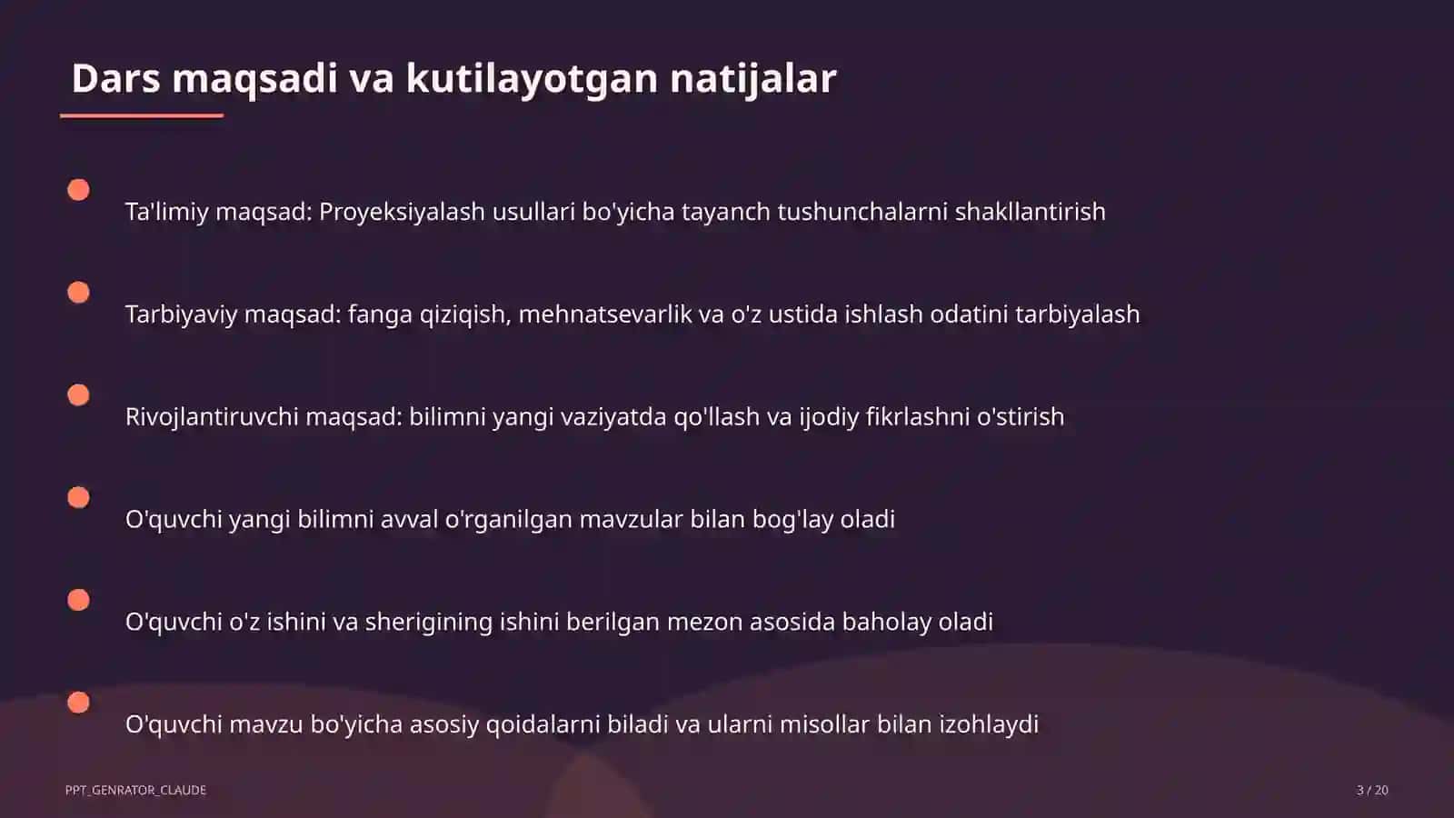 Proyeksiyalash usullari (8-sinf) 3