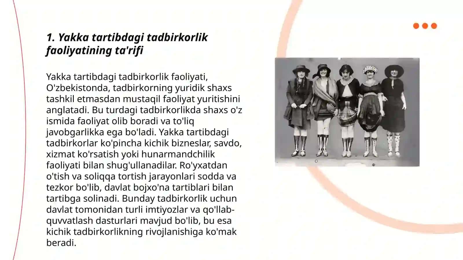 Yakka tartibdagi tadbirkorlarning daromadlariga soliq solishning o’ziga xos xususiyatlari 3