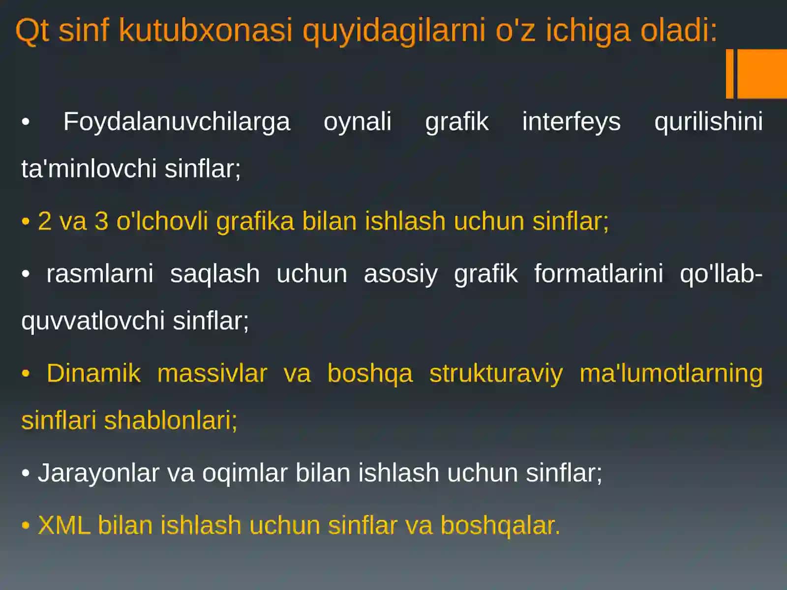 Qt dasturlash muhiti 3