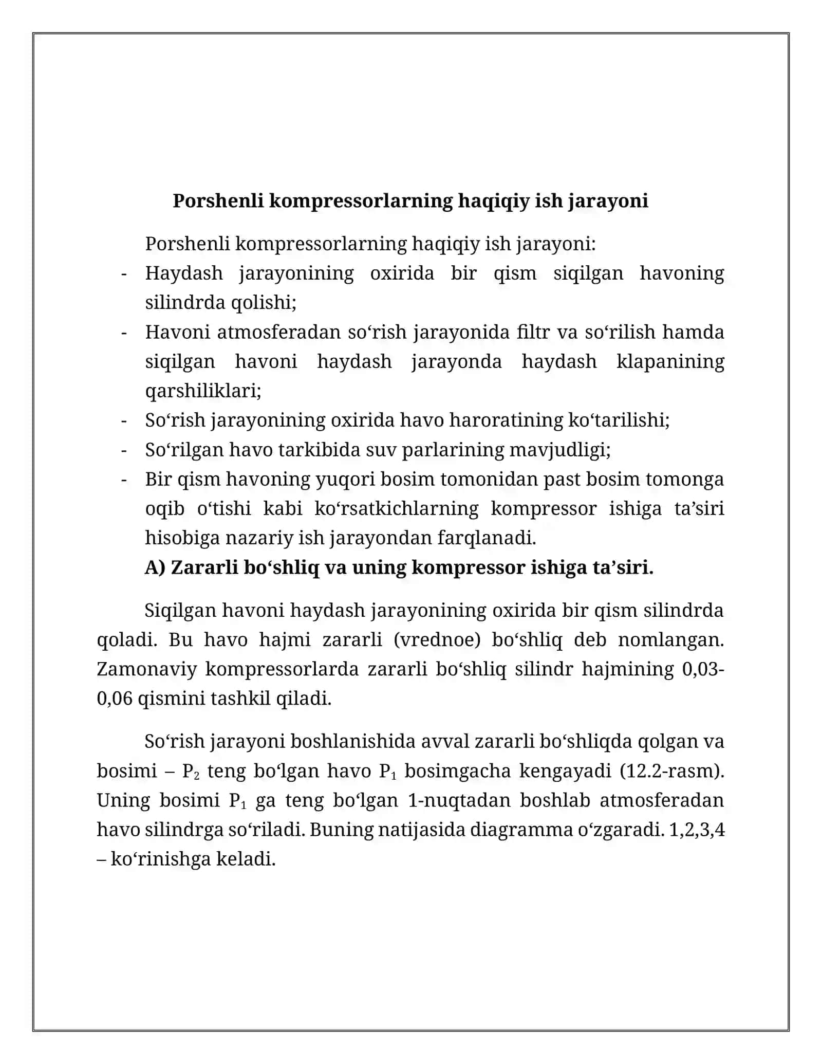 Porshenli kompressorlarning konstruktiv tuzilishi, turlari va ishlash prinsipi 3