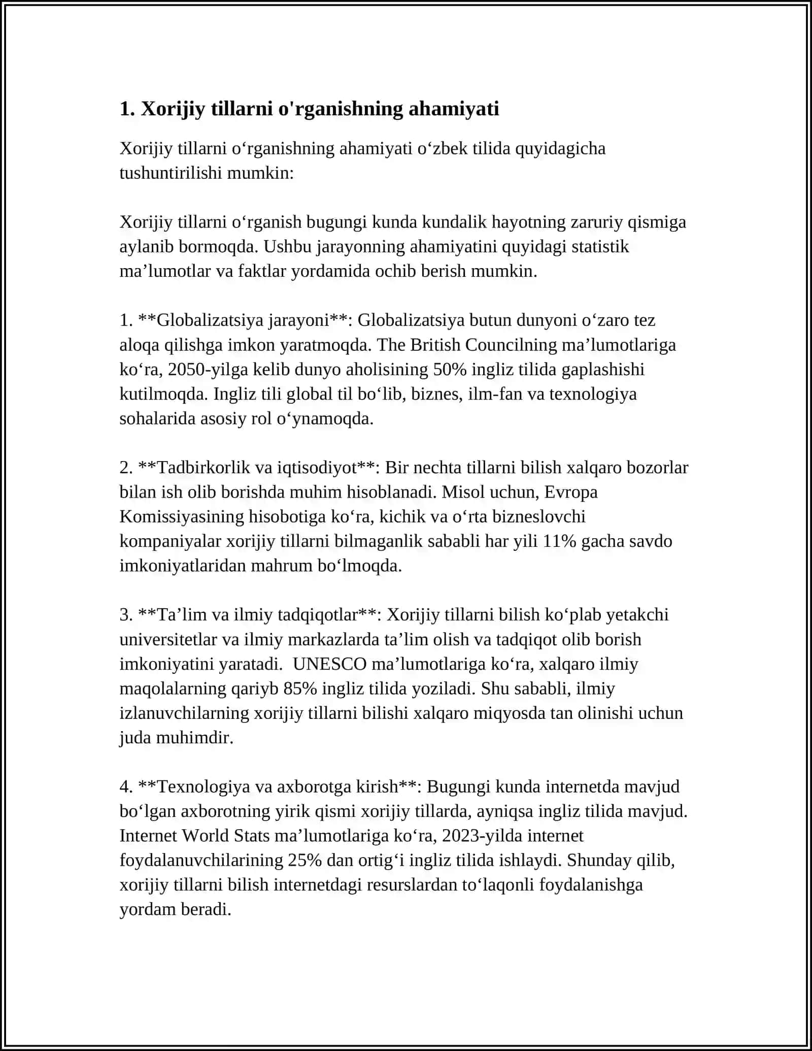 HOZIRGI KUNDA XORIJIY TILLARNING HAYOTIMIZDAGI ÒRNI 3