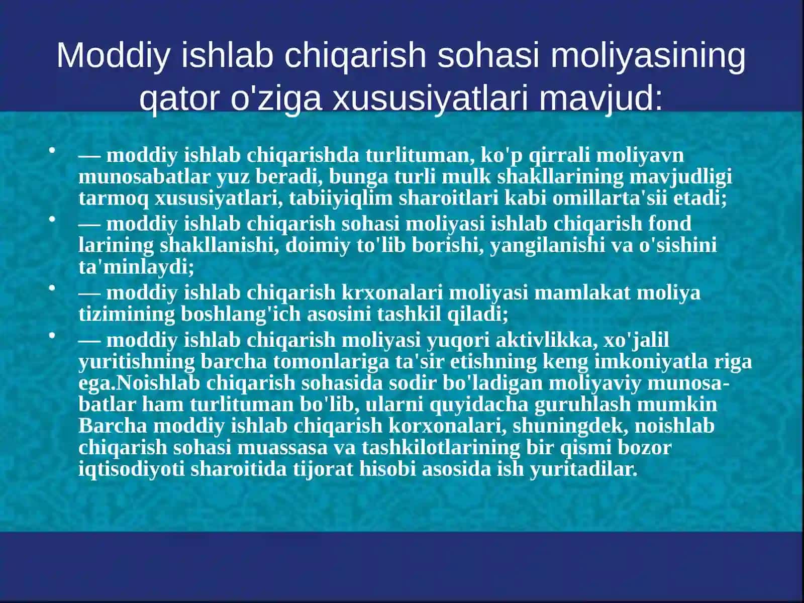 Davlatkorxonalarining tashkiliy iqtisodiyasoslari 3