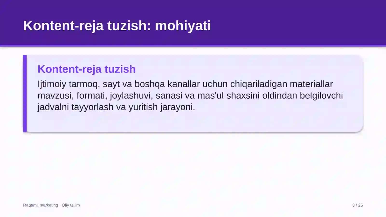 Videoprodakshn studiyalarida kontent-reja tuzish 3