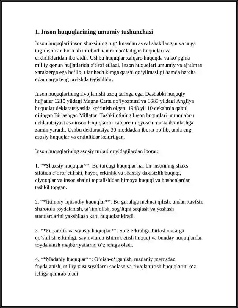 INSON VA FUQAROLARNING HUQUQ VA ERKINLIKLARINI KAFOLATLARI TUSHUNCHASI 3