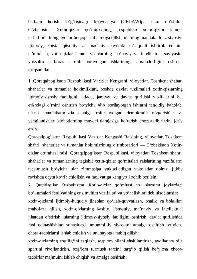 Xotin-qizlar qoʻmitasi faoliyati 3