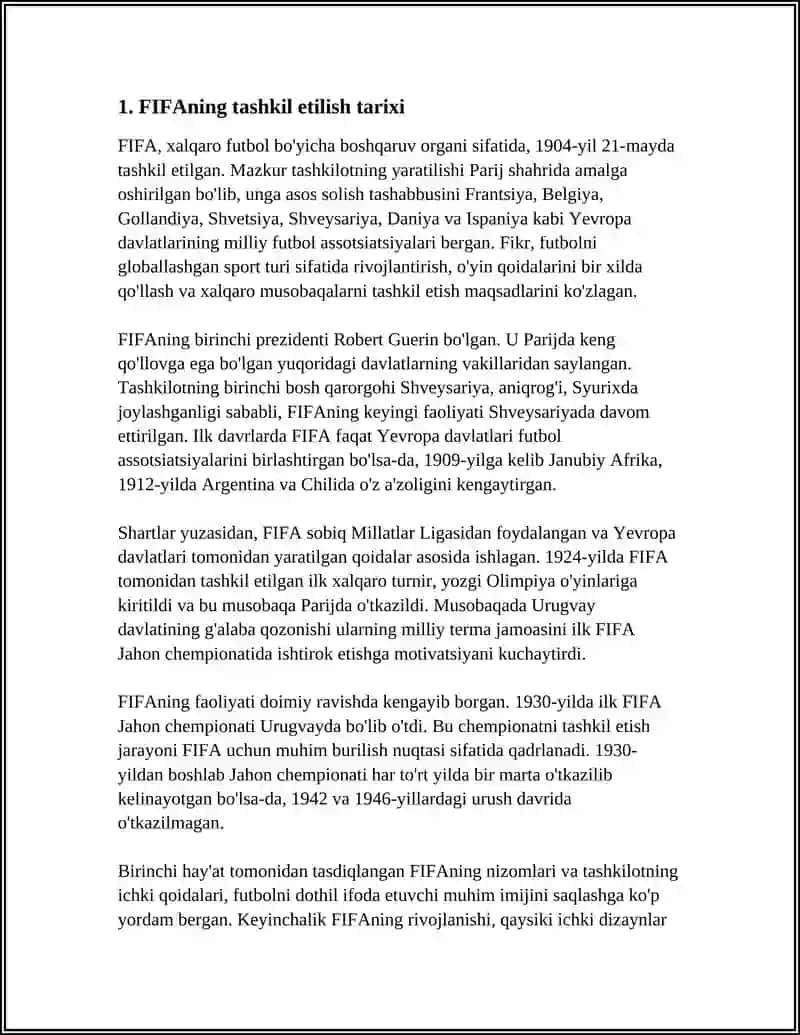 FIFA TASHKIL TOPISHI VA UNING TURLARI 3