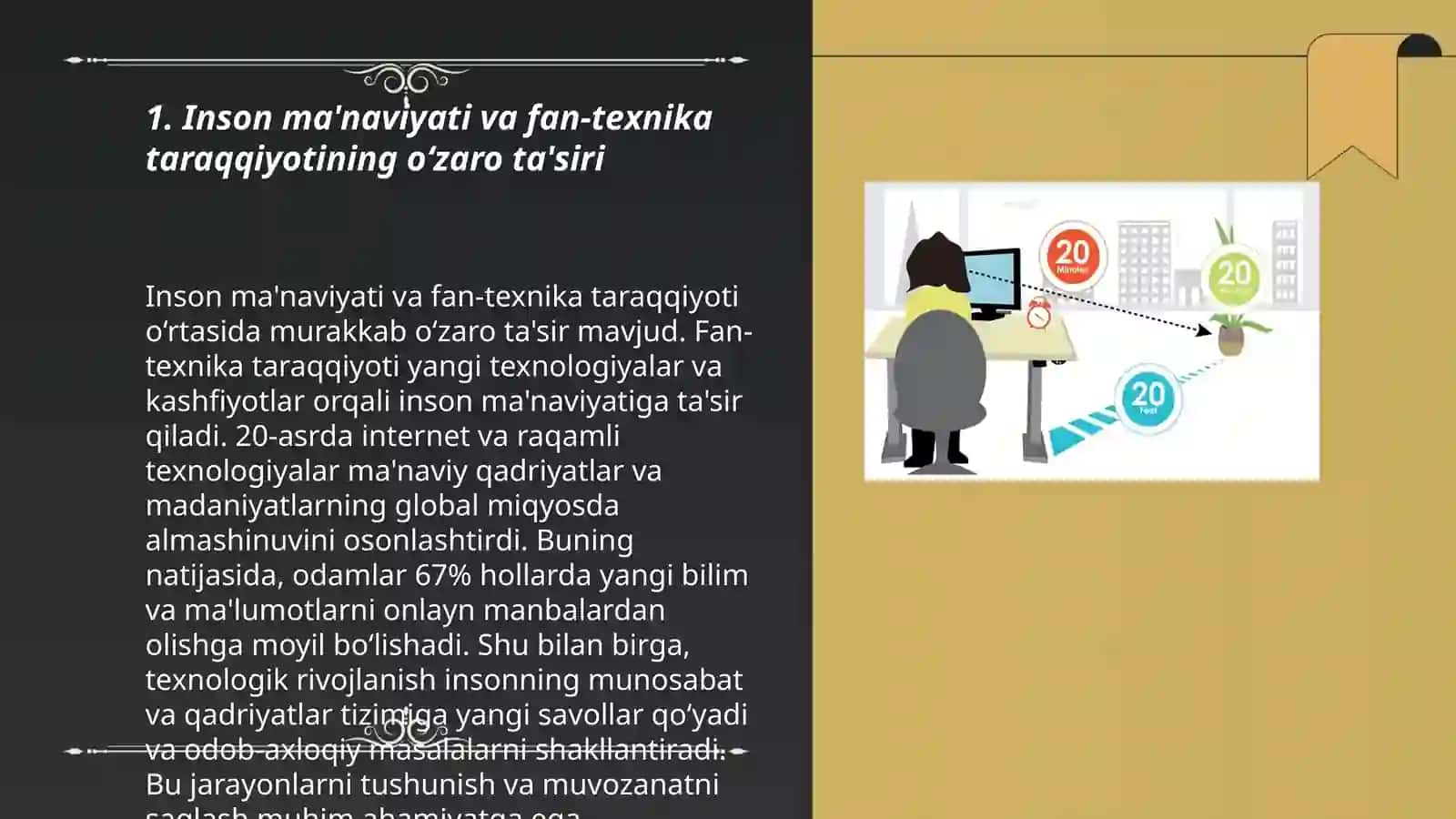 Tarbiya fanidan fan texnika taraqqiyoti va inson ma'naviyati 3