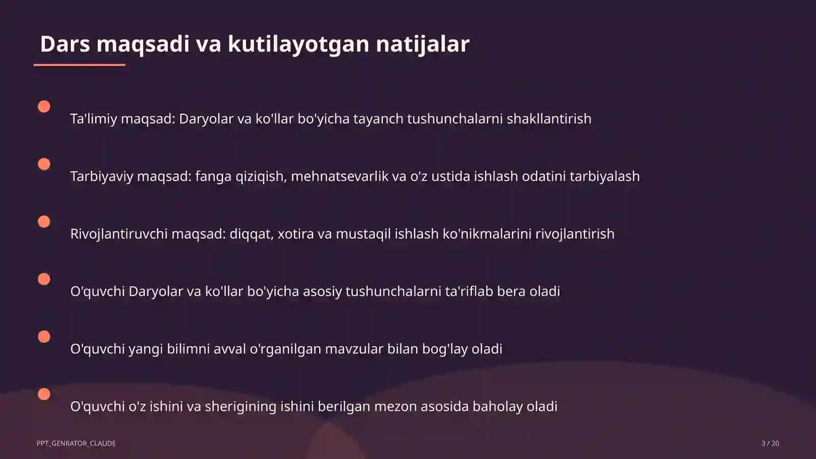 Daryolar va ko'llar (6-sinf) 3
