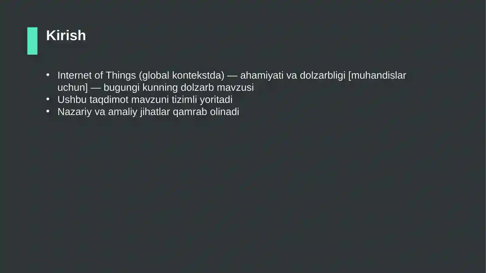 Internet of Things (global kontekstda) — ahamiyati va dolzarbligi [muhandislar uchun] 3
