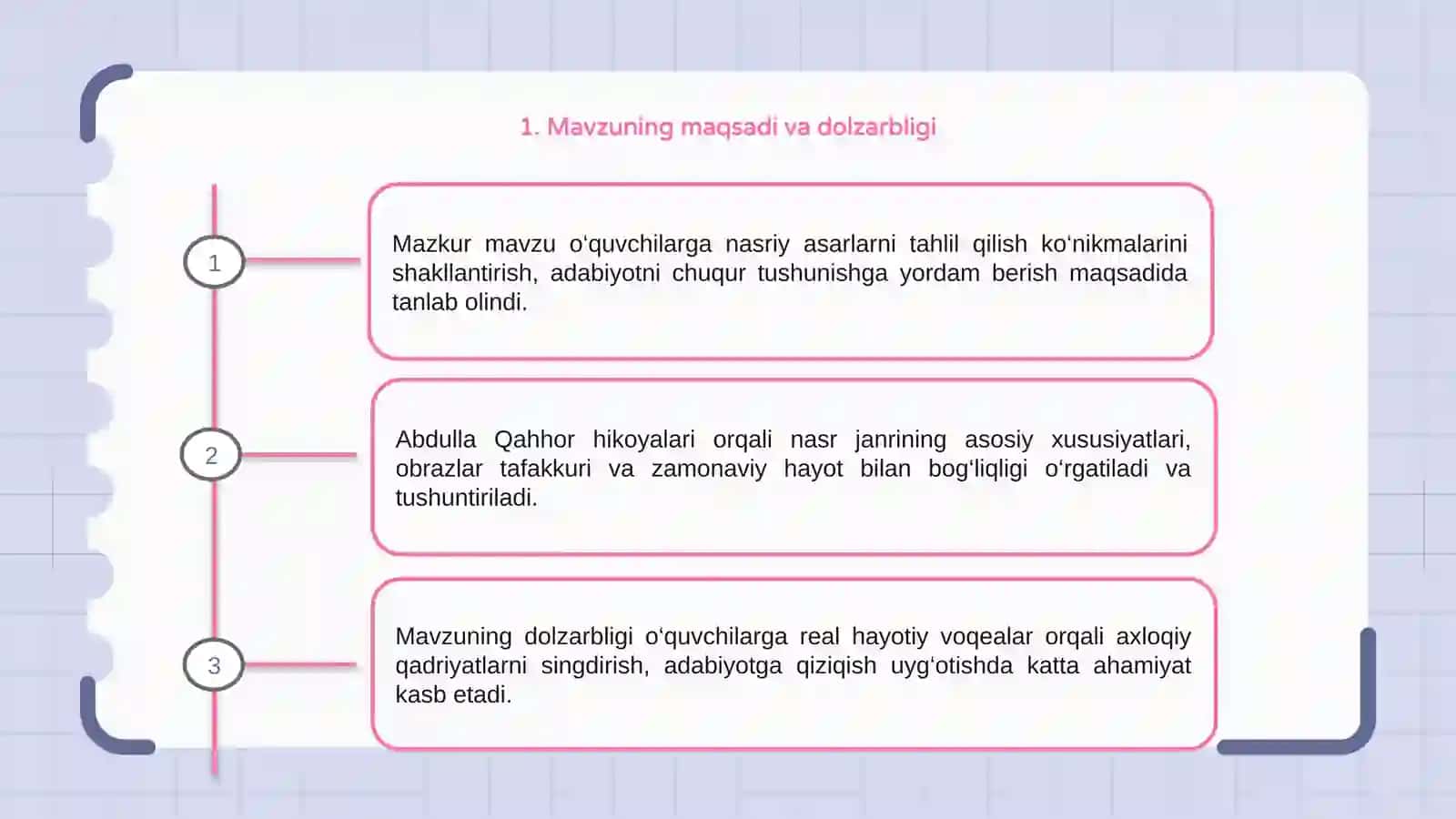 Nasriy asarlar bilan ishlash Abdulla Qahhor hikoyalari misolida slayd tayyorlash 3