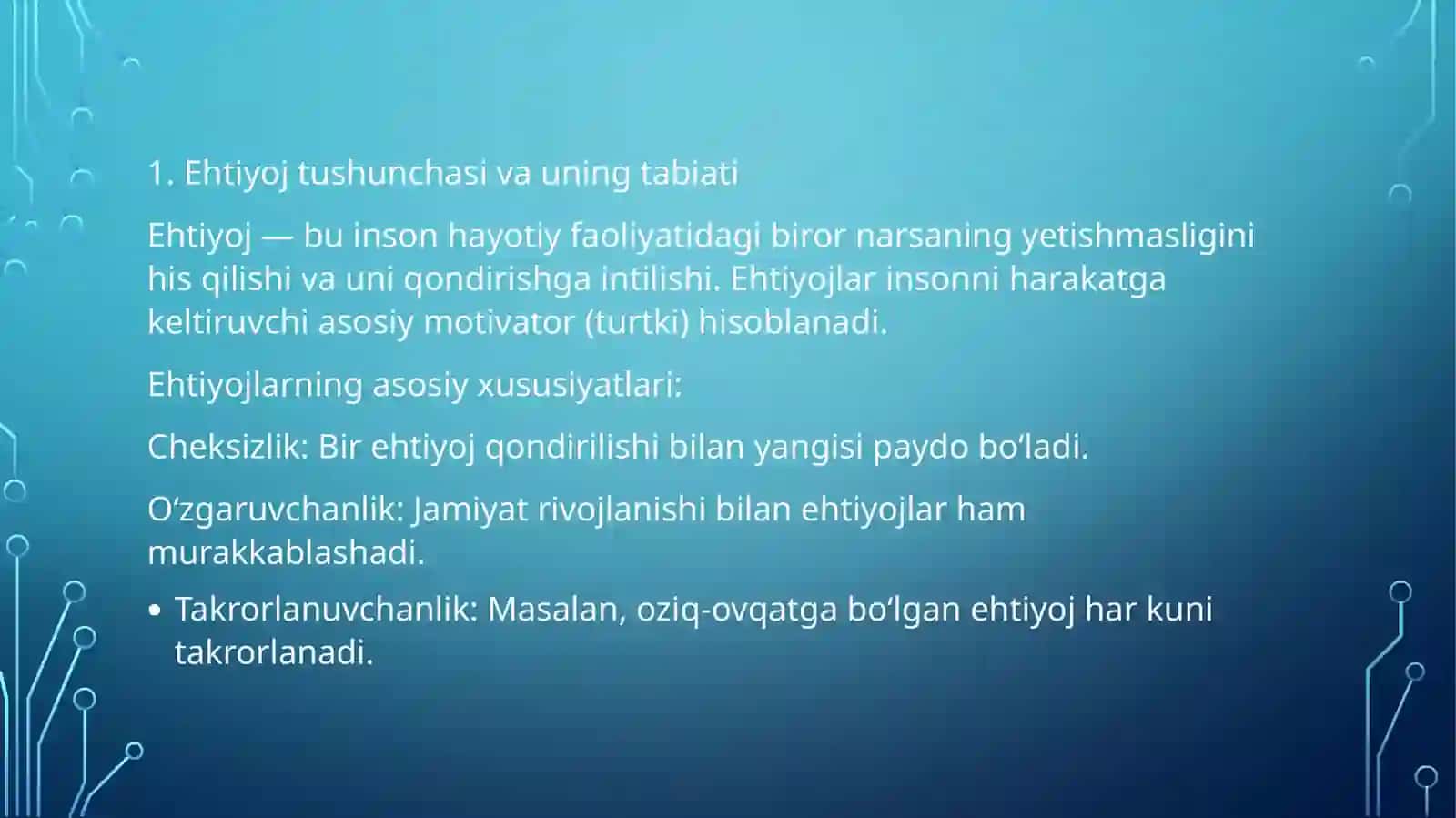 Insonning ehtiyojlari 3