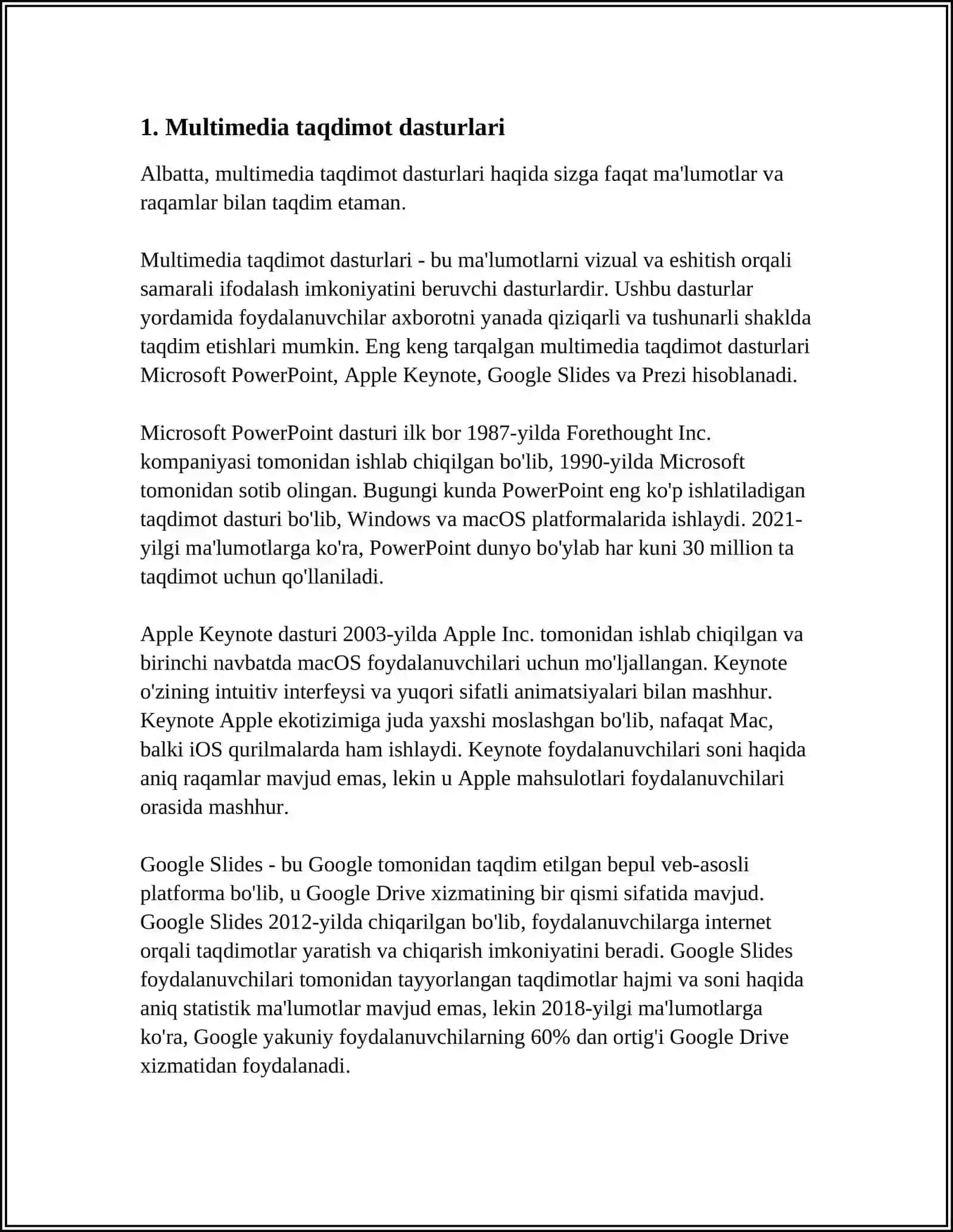 Multimedia Taqdimot Dasturlari 3