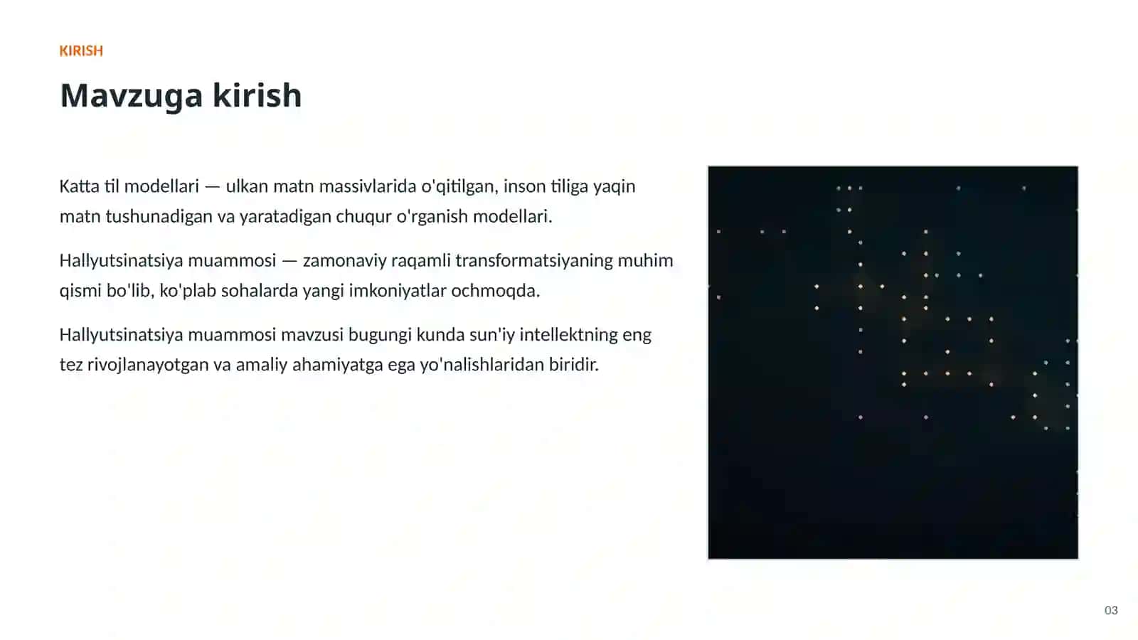 Katta til modellari — ulkan matn massivlarida 3