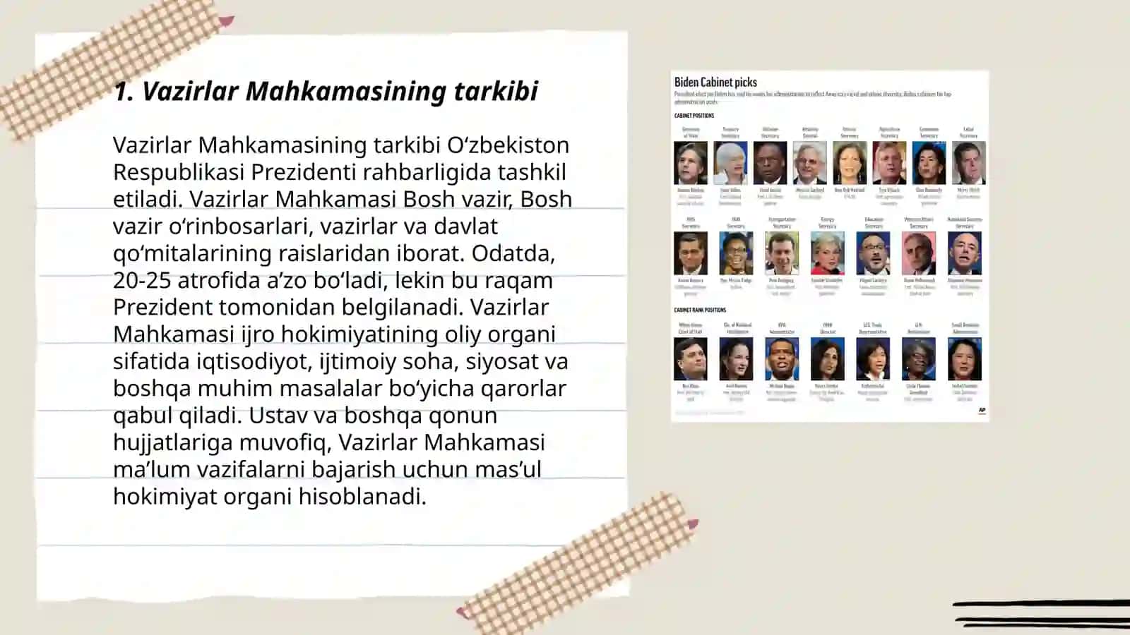Vazirlar Mahkamasining tarkibi 3