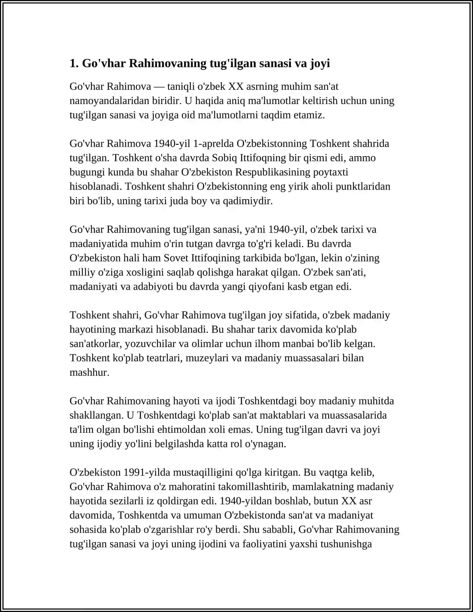 GOVHAR RAHIMOVANING XAYOTI VA IJODI 3