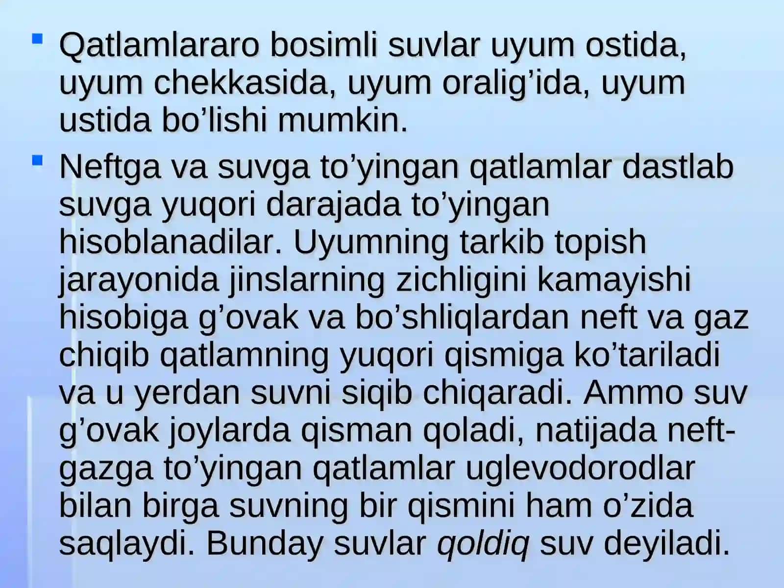 Yer osti suvlaridagi fizik va kimyoviy xususiyatlar 3