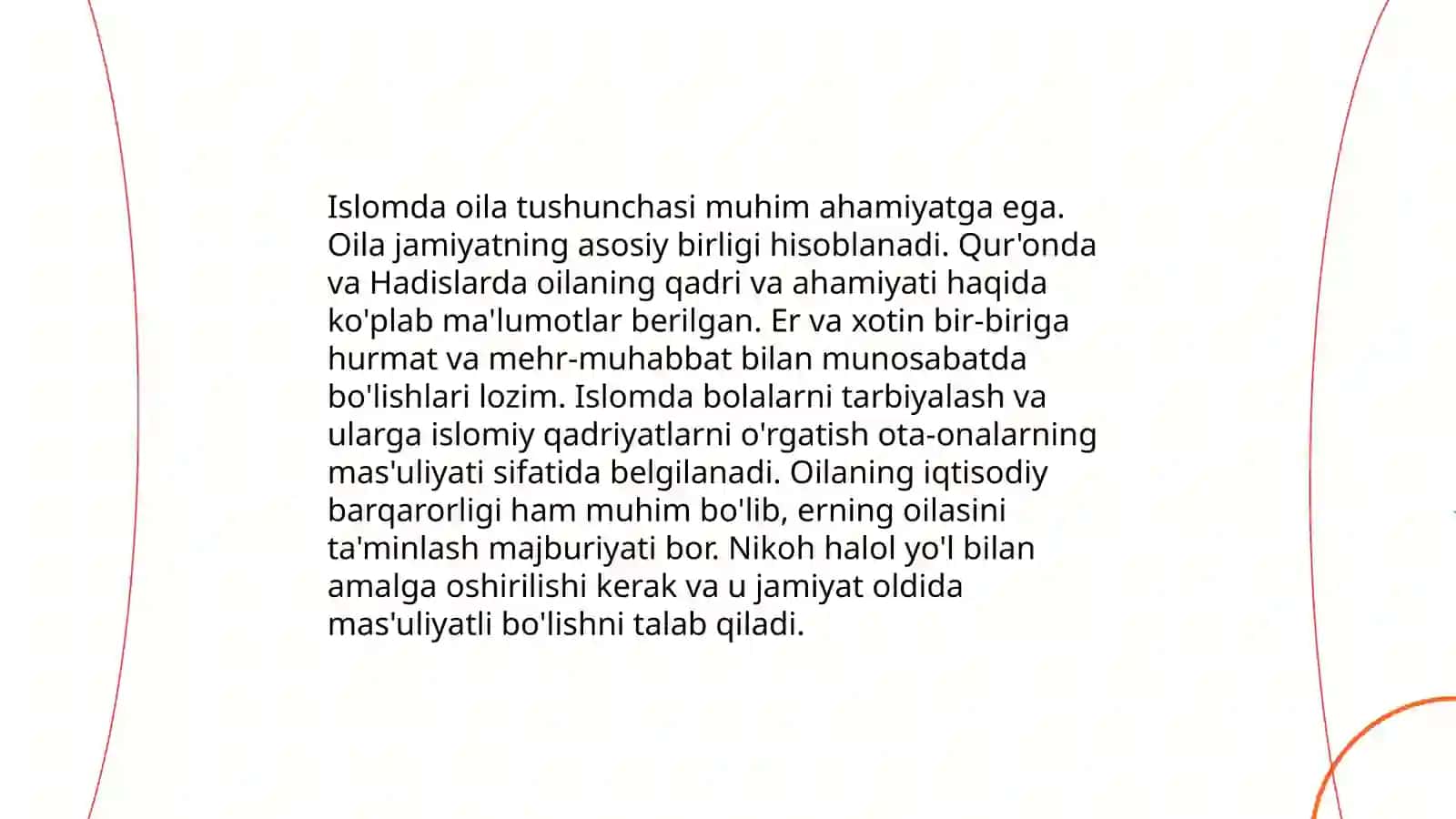 Islom huquqshunosligida oila, nikoh, taloq, idda, zihor tushunchalarini ta'riflash 3