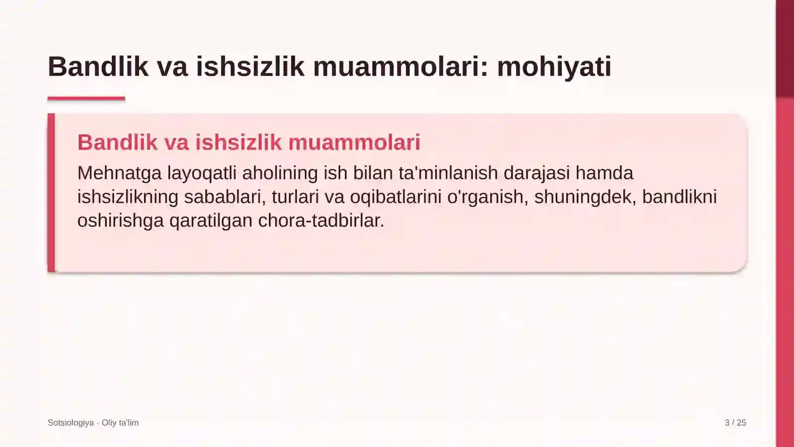 Byudjet tashkilotlarida bandlik va ishsizlik muammolari 3