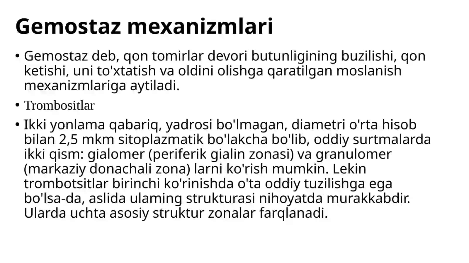 Gemostaz mexanizmlari va uning patologiyasi 3